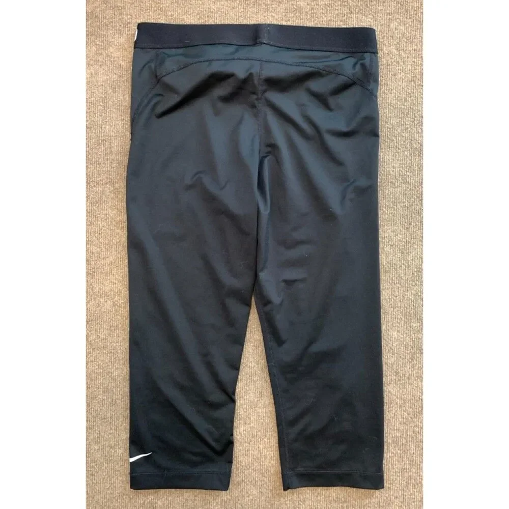 Nike Pro Pants Womens XL Core Dri Fit Training Capri Stretch Compression Black